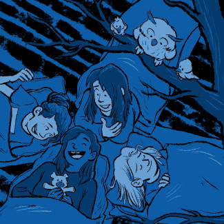 Pfadis in Blau